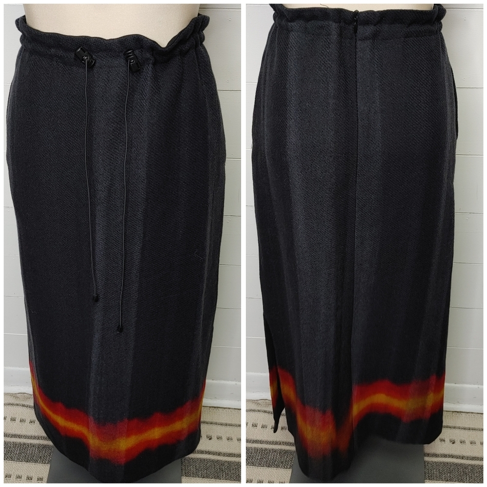 Vintage Holt Renfrew wool maxi skirt size 2 - Picture 2 of 13